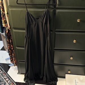 Elegant Black Spaghetti Strap Dress